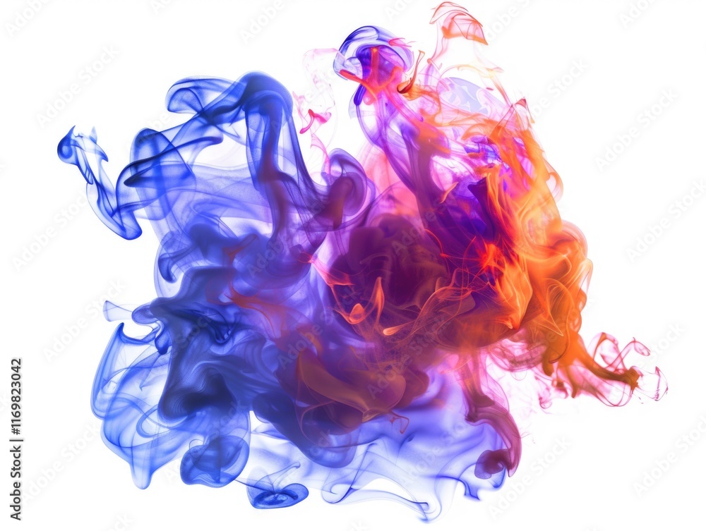 Poster vivid splashes of color blend together in an abstract display.