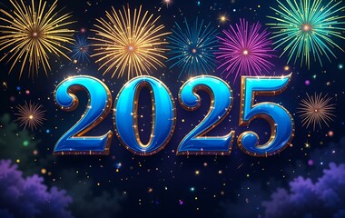 2025 New Year's Image, New Year's, 2025, Background Image, Firecrackers