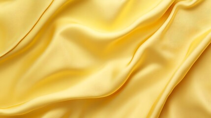 Smooth Yellow Fabric Draped in Soft Folds