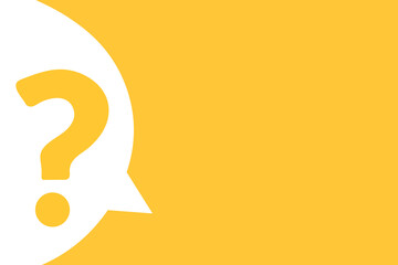 Yellow Background with Question Mark Speech Bubble