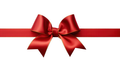 red ribbon and bow isolated transparent background