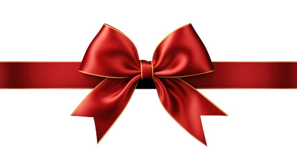 red ribbon and bow isolated transparent background