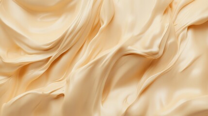 Fototapeta premium The image features a close-up of a flowing, smooth cream or soap. It suggests luxury and skincare products.