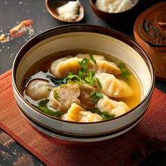 Rice cake dumpling soup