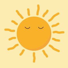 cute yellow shining sun for kids and baby decoration