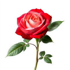 Fototapeta premium Beautiful rose flower clpart, with isolated on white background 