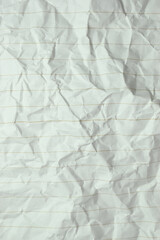 crumpled line paper texture background,  blank sheet notebook