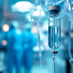Intravenous Drip in a Blurred Hospital Setting