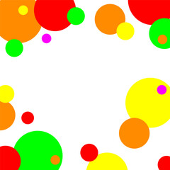 Colorful circle pattern. Vibrant abstract design. Bright multicolor spheres. Modern vector illustration.