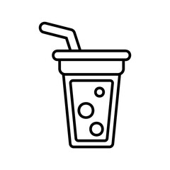 fizzy drink with straw