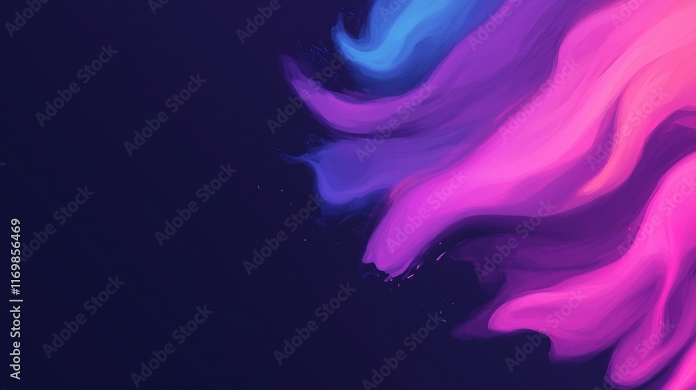 Poster colorful abstract swirls of vibrant paint in motion on dark background display dynamic artistic ener