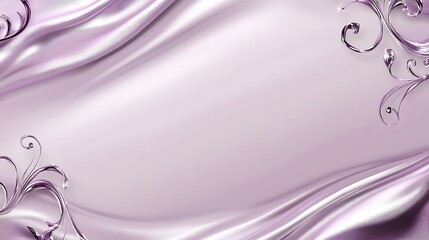 Lavender Silk Drape with Elegant Silver Filigree Design