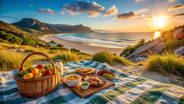 Noordhoek Beach, Silvermine View: Delicious Picnic Lunch with Ocean Panorama