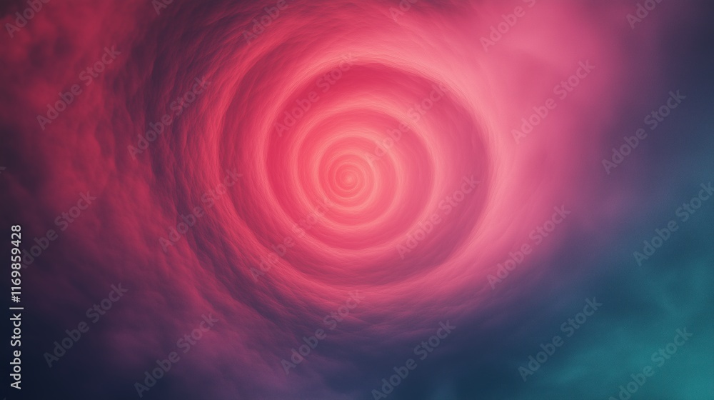 Poster Infinite Expanding Fractal Spiral in Motion with Vivid Colors and Abstract Design Concept for Modern Digital Art and Creative Expression