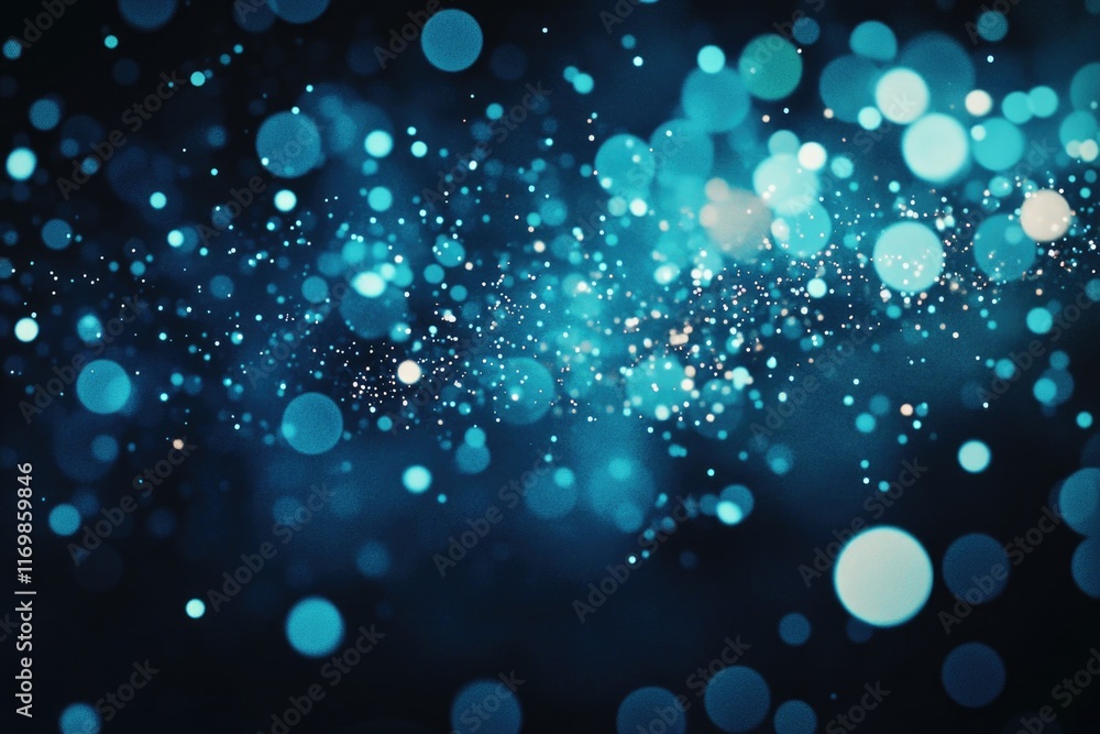 Poster starry night sky with sparkles. a beautiful bokeh effect with light particles creating a sense of de