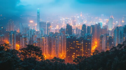 Fototapeta premium Soft Light Urban Cityscape with High Contrast Effects