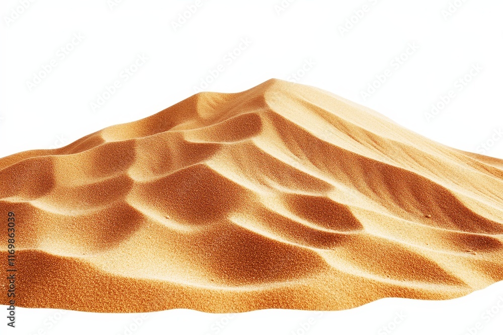 Aufkleber smooth and curvy sand dune formations under bright light ideal for backgrounds and natural texture d