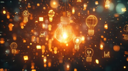 Innovation and Growth Concept with Floating Icons