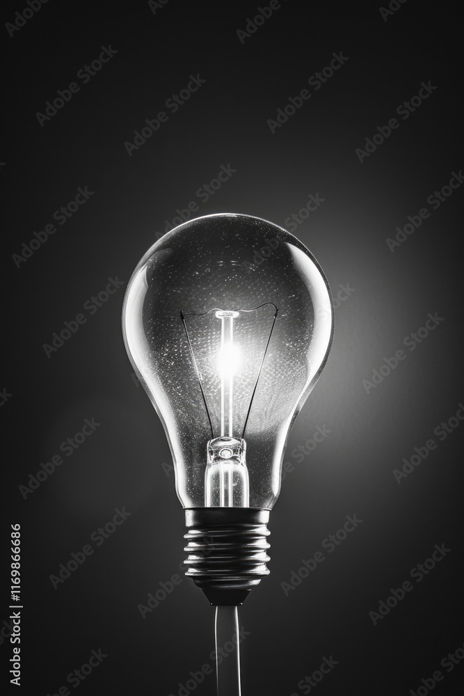 Poster idea generation is often described as a lightbulb moment. this image captures the concept of an idea