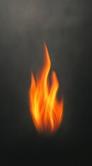 Fototapeta premium Super Slow Motion Capture of Isolated Fire Flames on Black Background with Intense Orange and Yellow Hues and Soft Glow