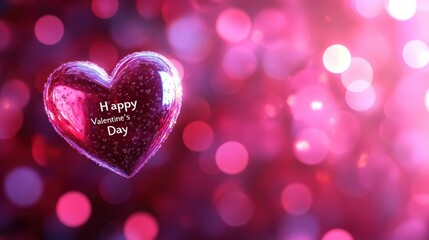 Obraz premium Valentine’s Day greeting card background template with heart shape