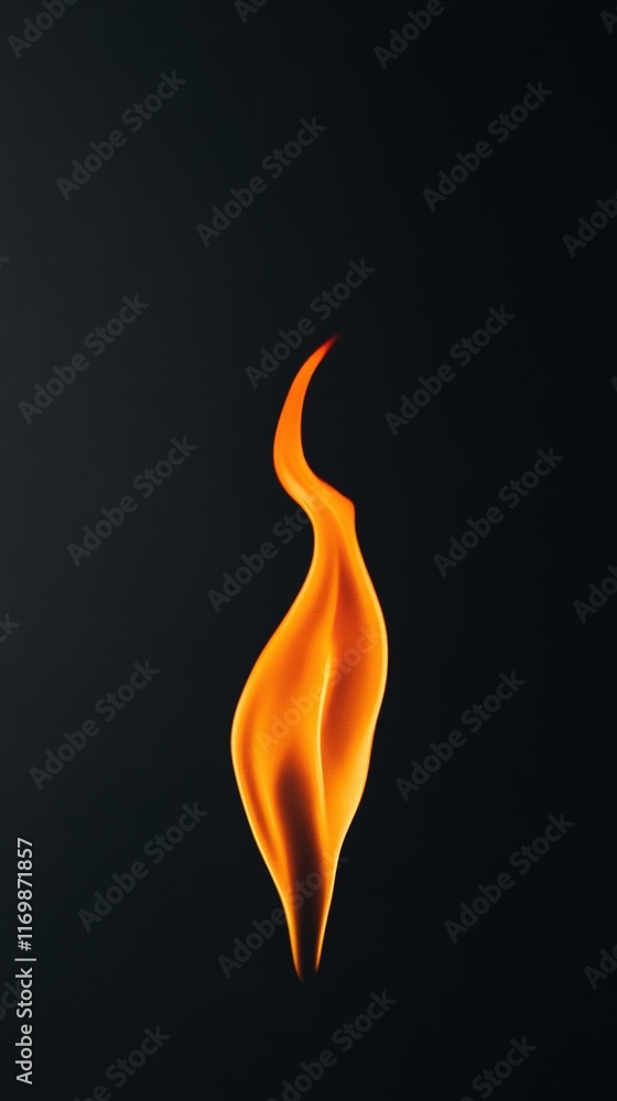 Aufkleber vertical video of flickering fire flames on black background for dramatic and atmospheric designs in