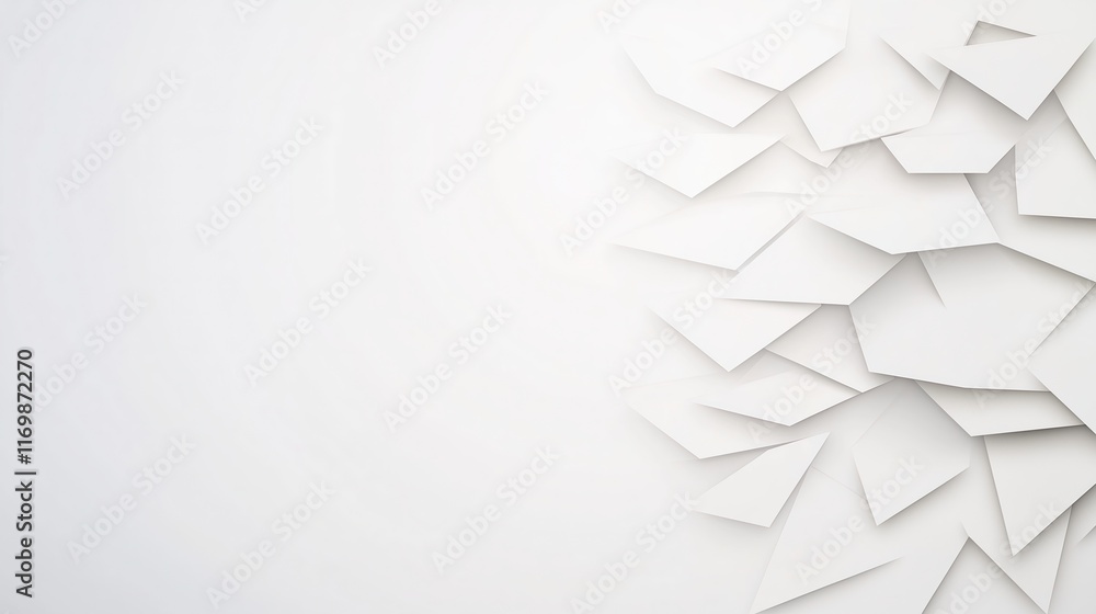 Poster minimalist white abstract modern background design featuring geometric shapes creating light shadows