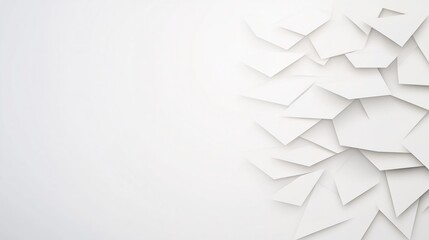 Minimalist White Abstract Modern Background Design Featuring Geometric Shapes Creating Light Shadows in Clean Composition