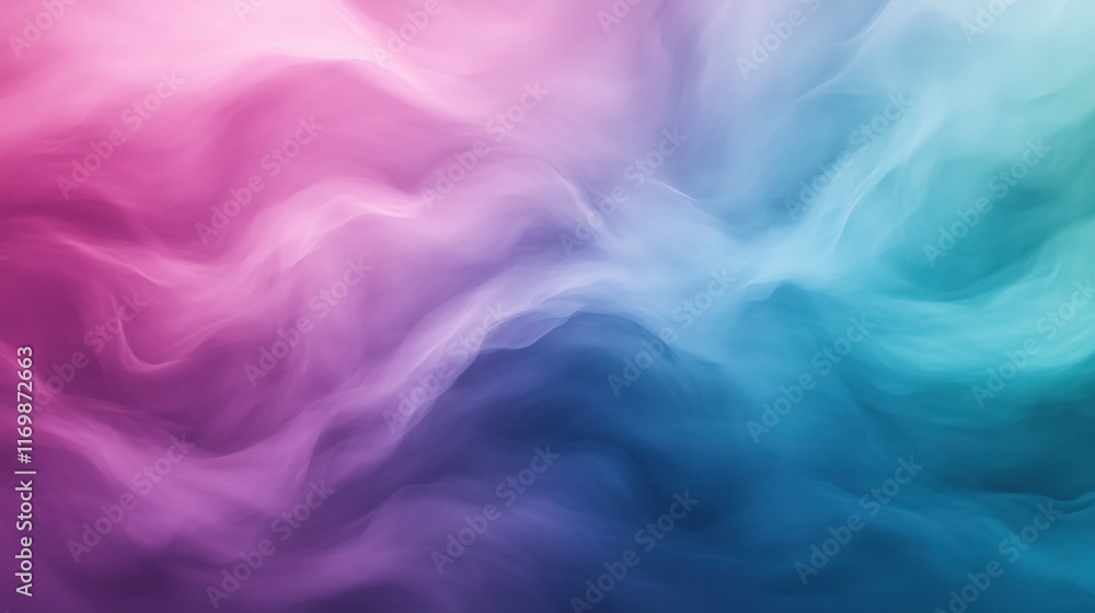 Poster winter solstice aurora borealis patterns featuring cool hues in abstract design with fluid dynamic s