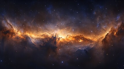 Obraz premium Digital art of a stunning cosmic nebula and astronomy event