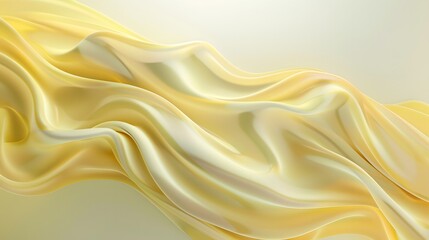 Obraz premium A pale yellow swirl of olive oil is isolated on a clean background, the liquid is flowing in a wave form