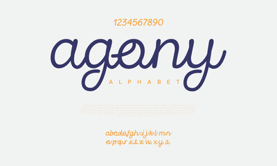 Agony handwrite font Calligraphy Logotype Script Brush Font Type Font lettering handwritten