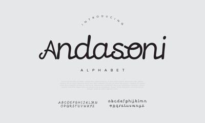 Andasoni handwrite font Calligraphy Logotype Script Brush Font Type Font lettering handwritten
