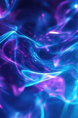 Obraz premium Vibrant colorful abstract blend of purple and blue in a fluid, flowing vortex shape.