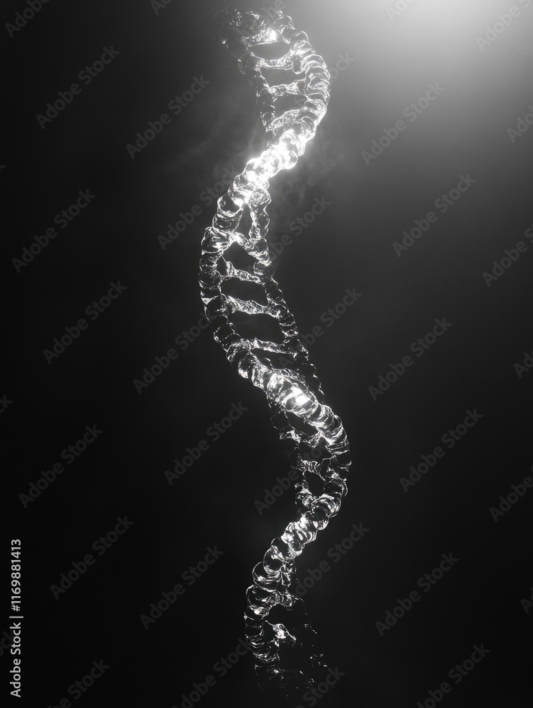 Poster abstract concept of life's code in the presence of environmental molecule.