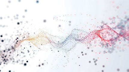 Obraz premium A transverse DNA network concept on a white background, a digital analysis of chromosomes, a human DNA test for viral disease or cancer, a 3D illustration
