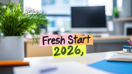 Fresh Start Notes on a Minimalist Desk