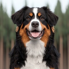 Charming Bernese Mountain Dog in Beautiful Natural Setting