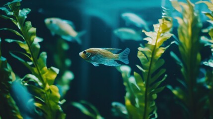 Colorful Fish in Modern Aquatic Environment