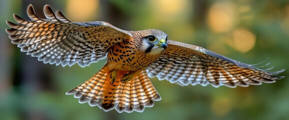 Majestic Kestrel in Flight A Stunning Display of Avian Grace