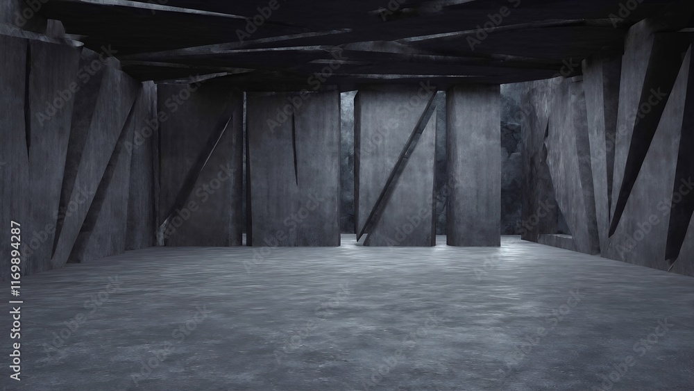 Aufkleber dynamic abstract space design art installation digital environment minimalist aesthetic studio viewp