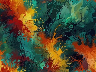 abstract colorful background with splashes