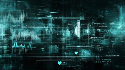 Fototapeta premium Medical Data Visualization with High Contrast Textures