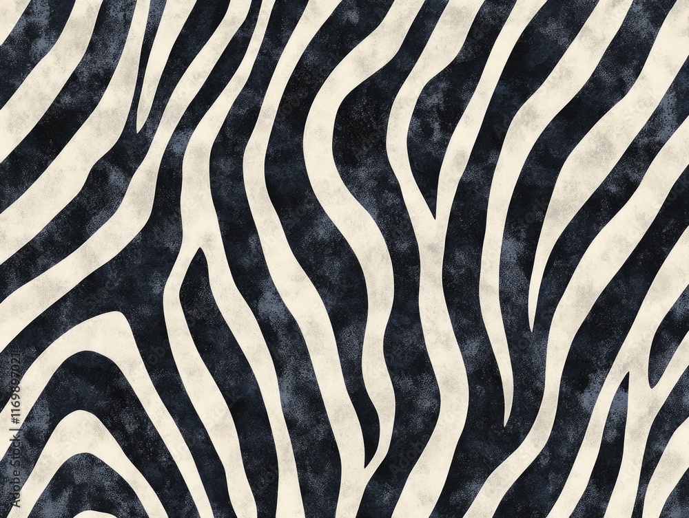 Poster zebra print rug with a black and white pattern. the rug is made of a material that has a rough textu