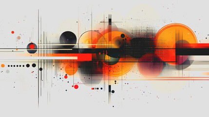 Vibrant Abstract Background Featuring Interconnected Circles and Lines in Vivid Colors Creating a Dynamic and Engaging Visual Experience Ideal for Modern Art and Design Projects