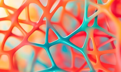 Abstract colorful network structure.