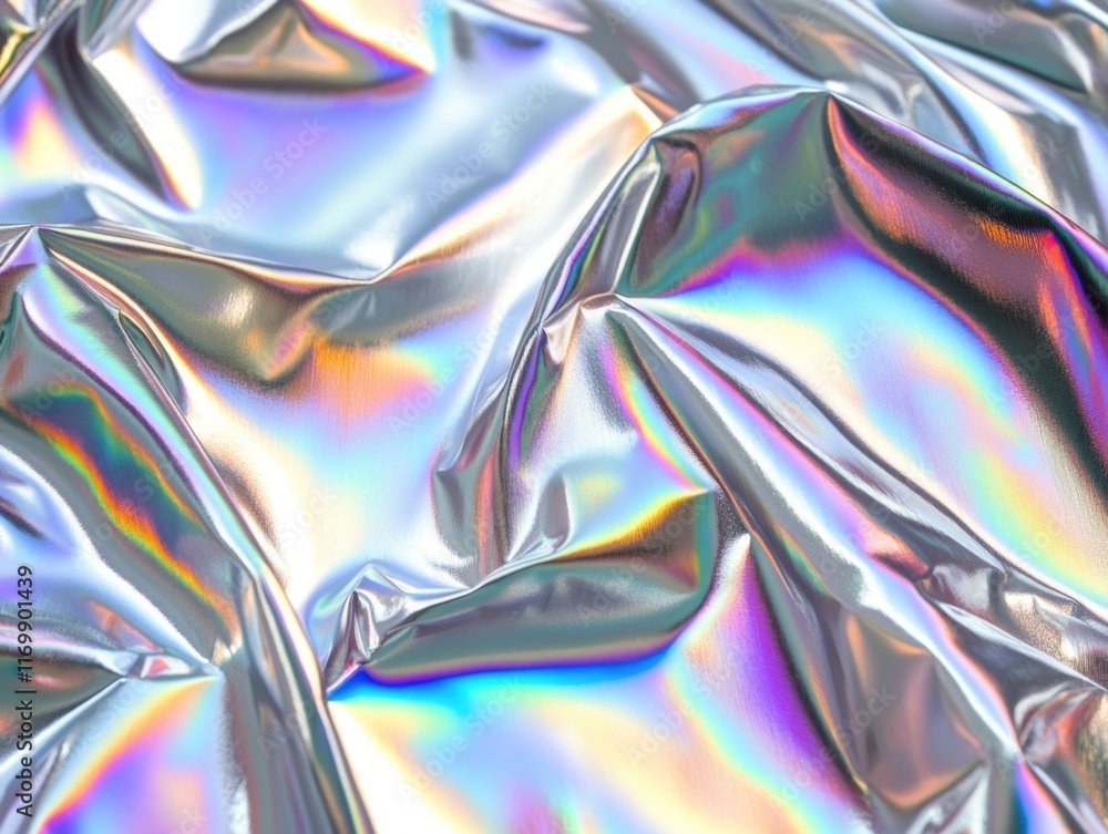 Aufkleber shiny, reflective surface with a rainbow pattern. the surface is made of a shiny material, and the r