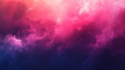 Purple and pink galaxy nebula with bright stars in deep space