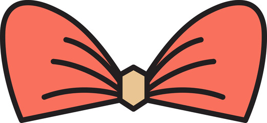 Pink Decorative Bowtie Illustration
