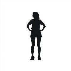 Stylish Woman Silhouette Vector Illustration: Confident Pose, Minimalist Design. AI Generated